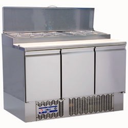Table de prÃ©paration frigorifique ventilÃ©e 3 portes GN1/1